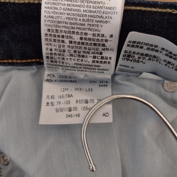 Levi's 505 Straight Leg Jeans Size 12 W 31 L 32 NEW - Picture 7 of 10